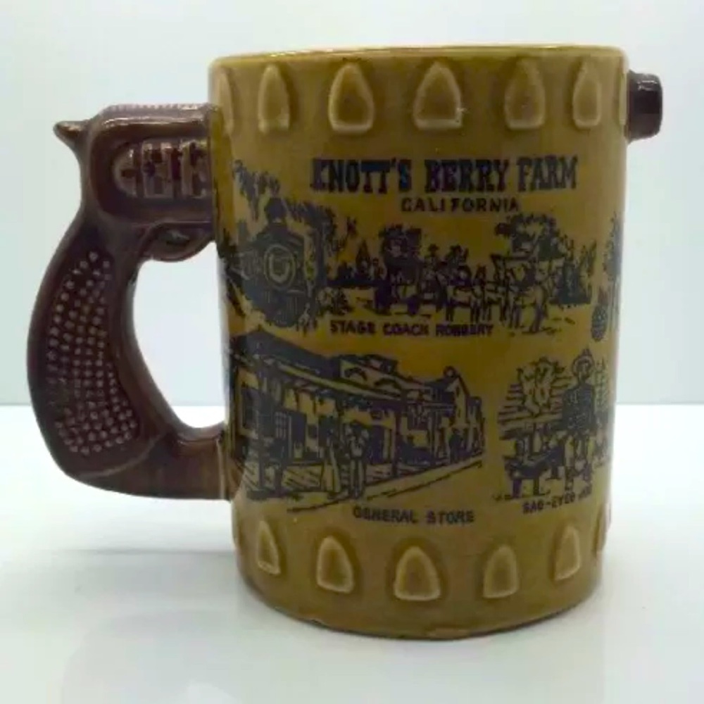 KNOTTS BERRY FARM Vtg 1940-50’s Revolver Gun Mug
